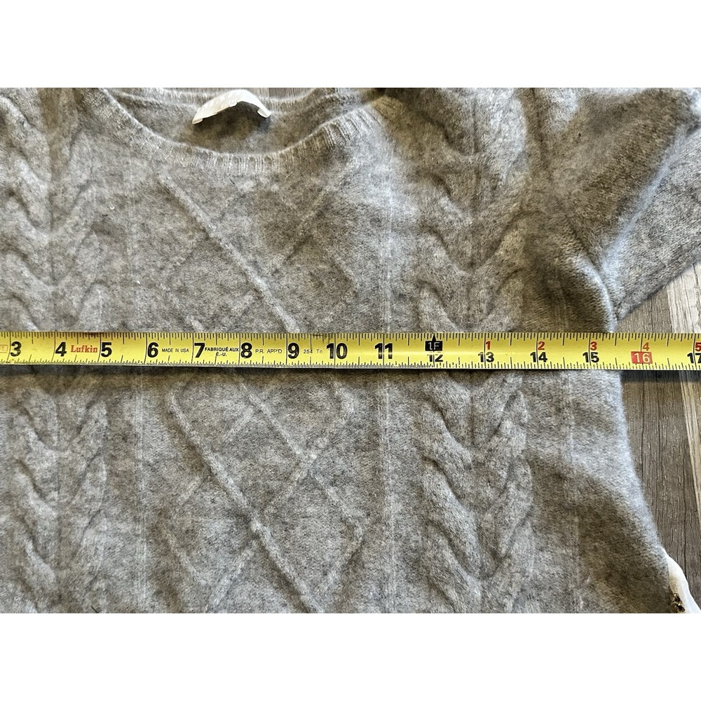 MAILLE CLU Gray Wool Cashmere Sweater Unique Details‎  Size Small - Picture 13 of 16